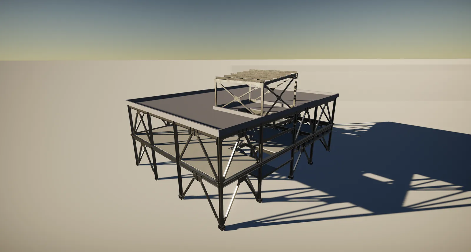Edificio Administrativo — Render 3D perspectiva