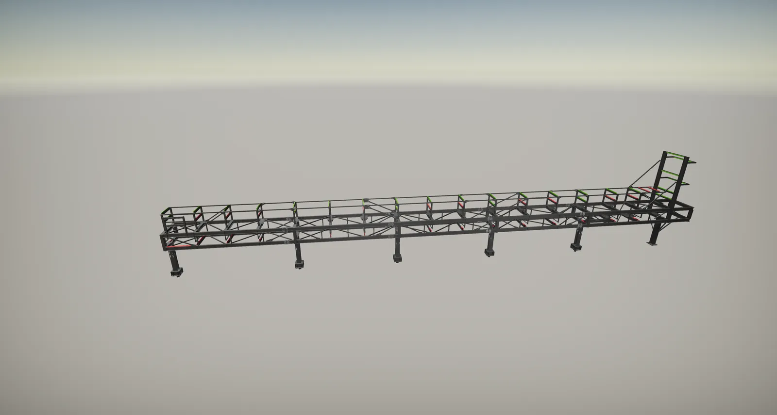 Piperack Horizontal — Perspectiva general del rack