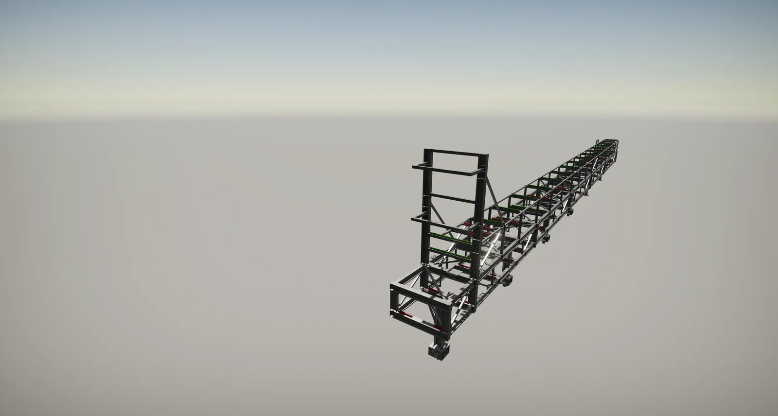 Piperack Horizontal — Detalle de arriostre lateral