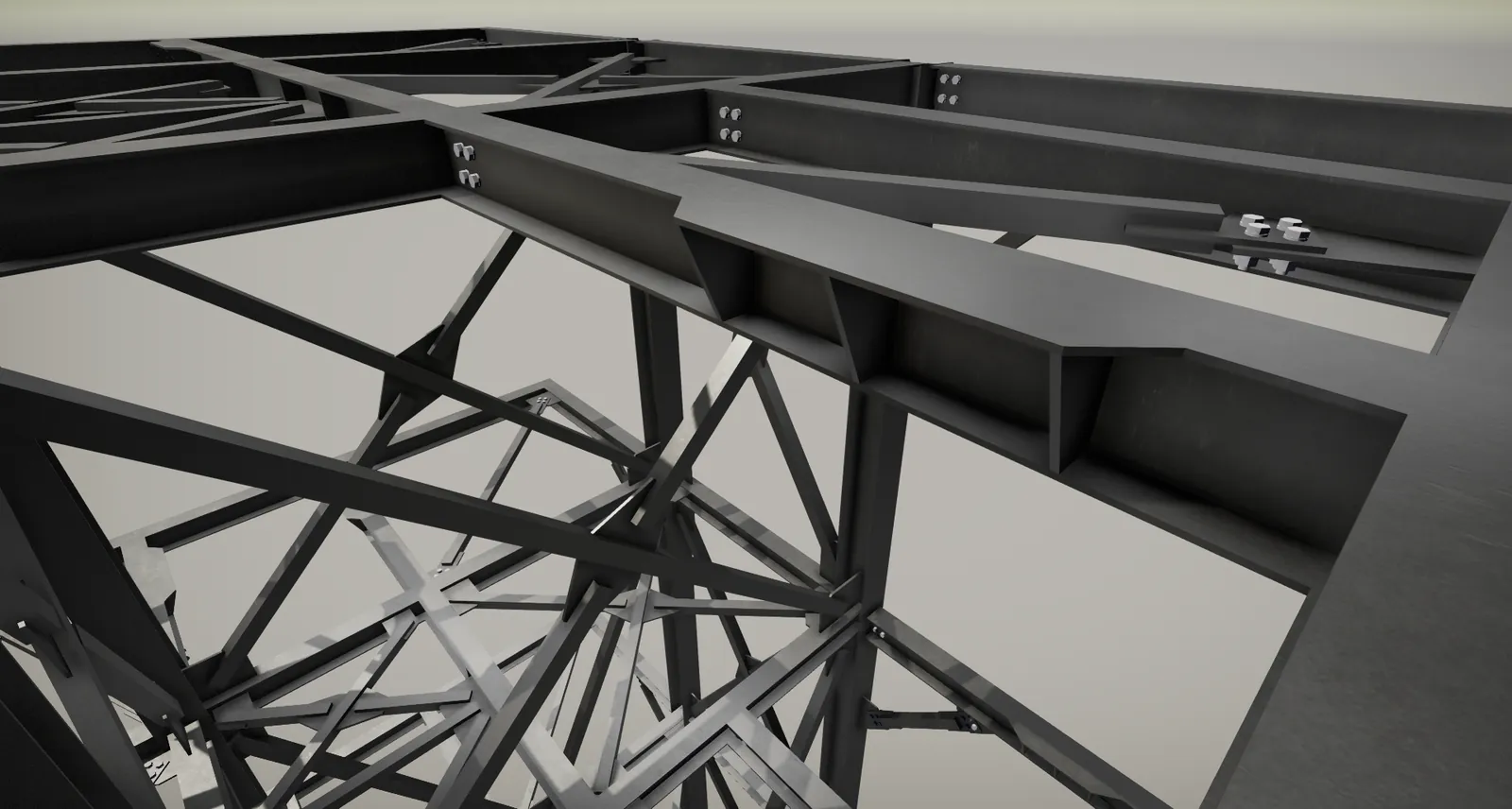Pipe Rack Vertical — Render angular inferior