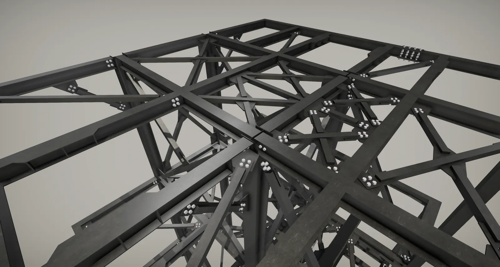 Pipe Rack Vertical — Vista superior estructura